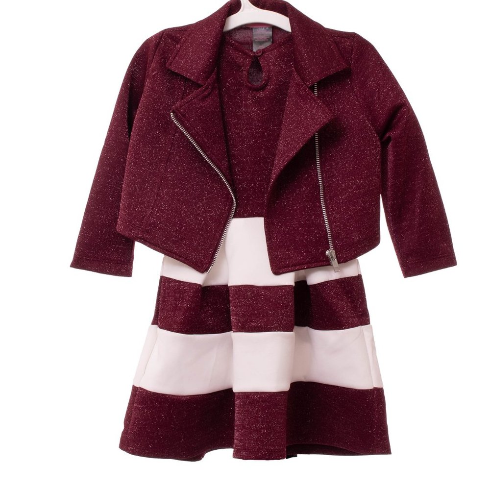 Two piece dress and jacket purple and white Size 4 Toddler Girl
